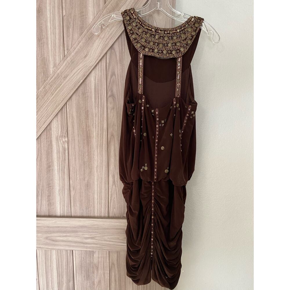 Sue Wong Size 6 Brown With The Blouson Dress View 6
